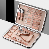 7/12/18 Piece Nail Clippers Suit with Foldable Bag - Manicure Pedicure Tools Set Nail Cutter Nail Scissors And File for Beauty