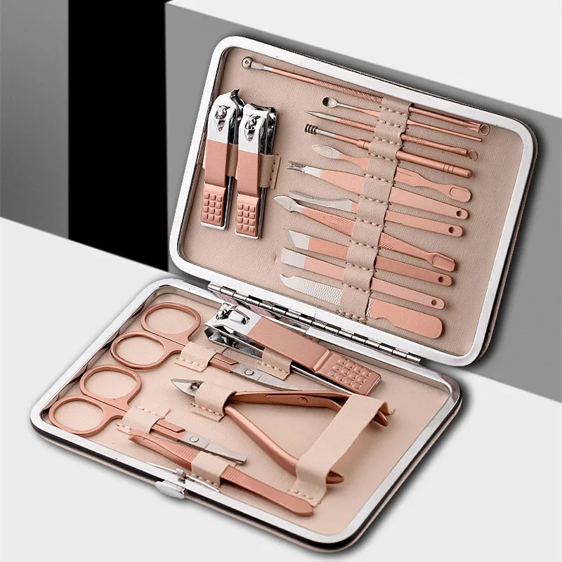 7/12/18 Piece Nail Clippers Suit with Foldable Bag - Manicure Pedicure Tools Set Nail Cutter Nail Scissors And File for Beauty