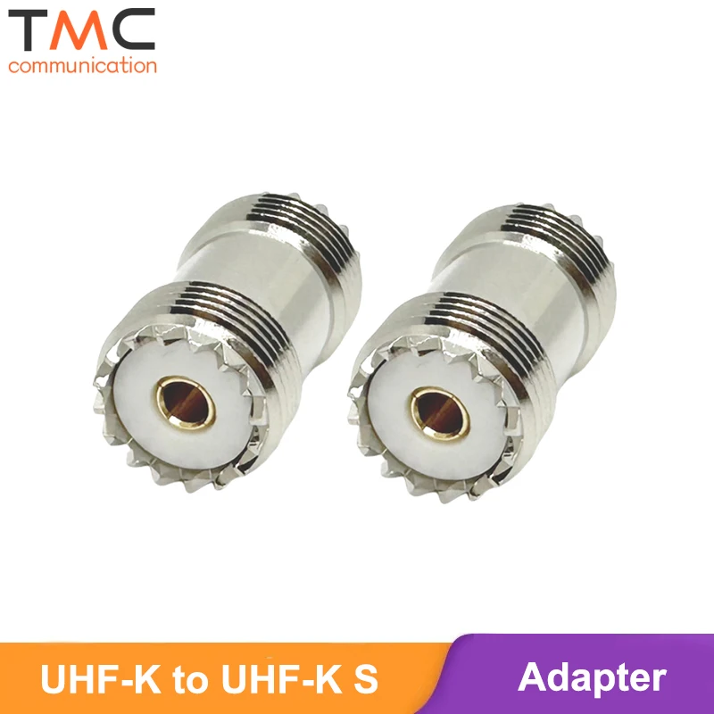 

PL259 Barrel Connector SO239 UHF Female to Female RF Coax Coaxial Cable Adapter for Ham Radio Antenna SWR Meter