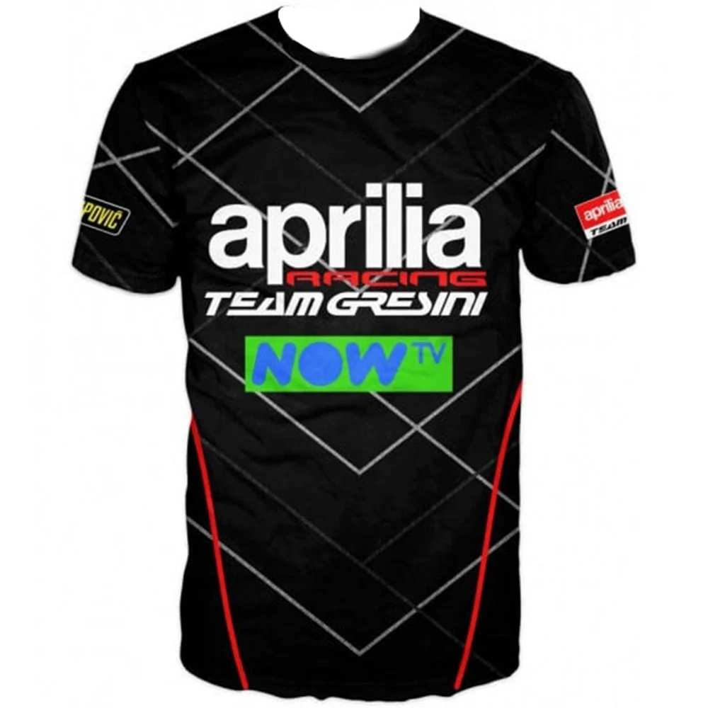 

25 Men And Women Motorcycle Loose Riding Short Sleeved Summer Hot Selling Breathable Quick Drying Aprilia Printed Short Sleeved