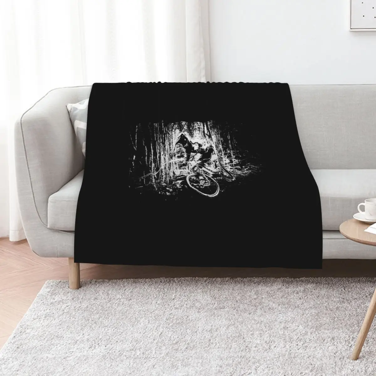 downhill mountain biking Throw Blanket Weighted Shaggy wednesday Furry For Sofa Thin Luxury Designer Blankets