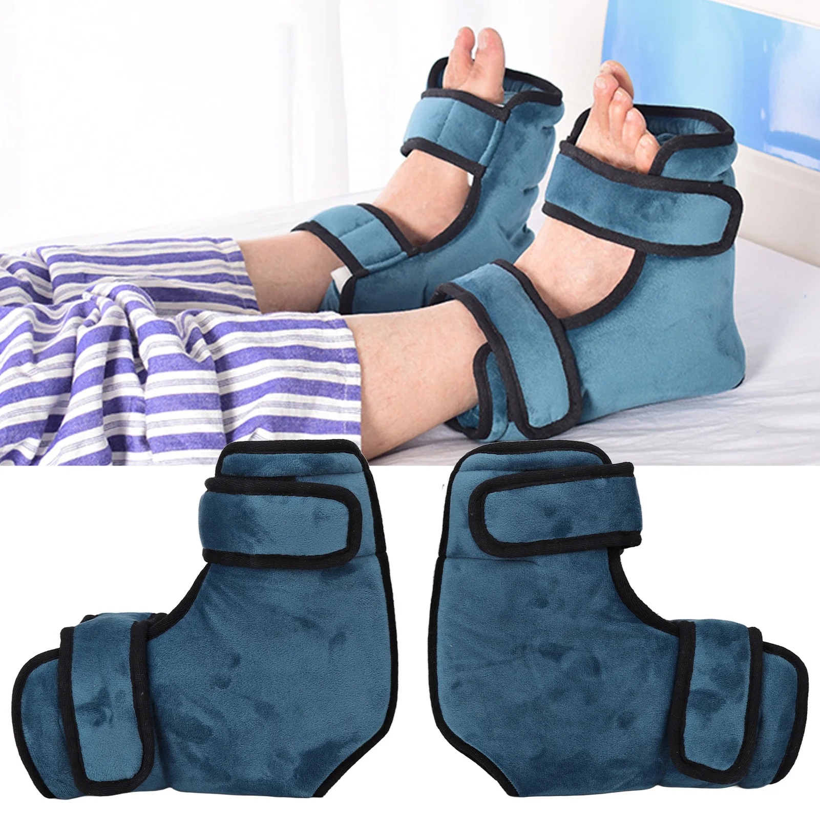 

2pcs Heel Protector Cushion Anti Bedsore Relieve Pressure Adjustable Skin Friendly Heel Protector Support Pillow Foot Support