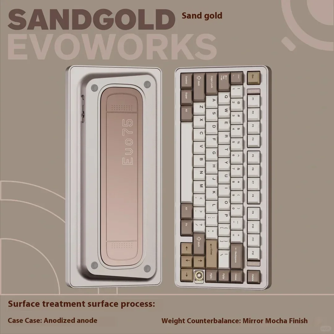 Teclado Mecânico EvoWorks Evo75 Sem Fio 3 Modos
