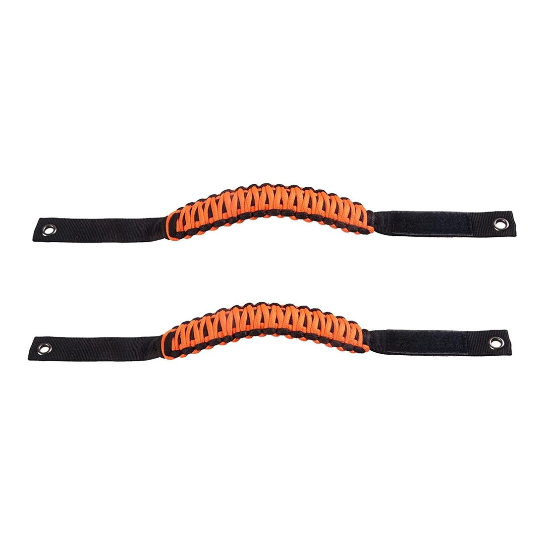 Roll Bar Grab Handles Paracord Grip Handle for Ford Bronco 2021 2022 Accessories, 2 Pack (Orange)