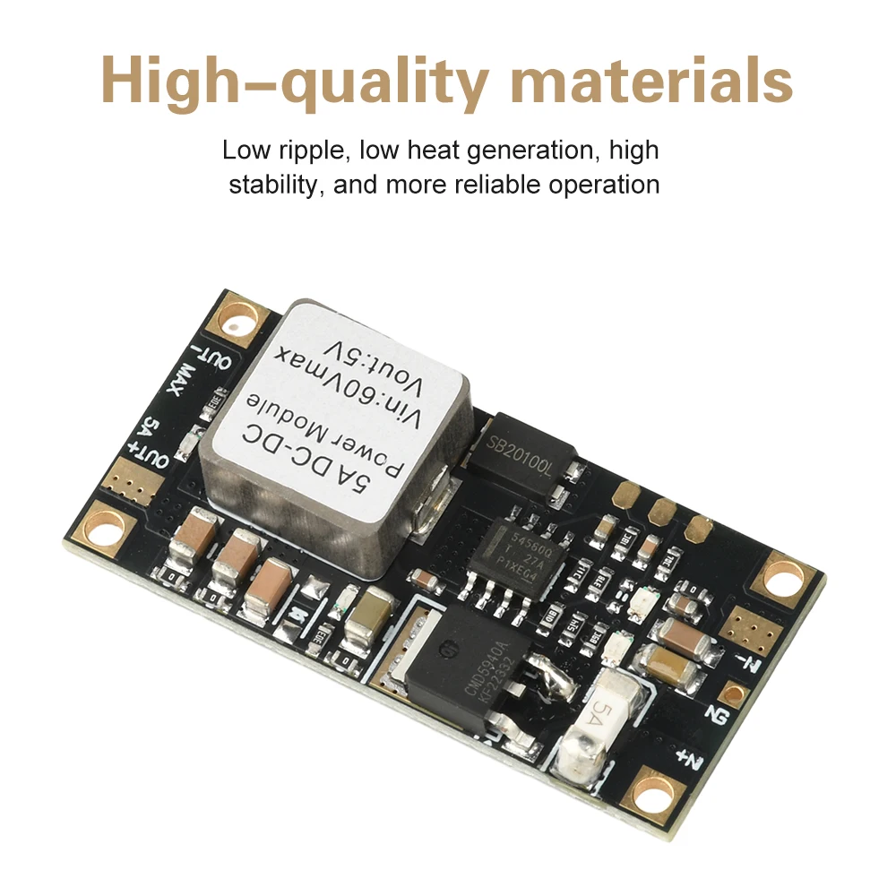 DC 6,5~60V zu DC 5V/12V Step-Down Power Board 5A High Power mit Schutz Hocheffiziente geregelte Stromversorgung