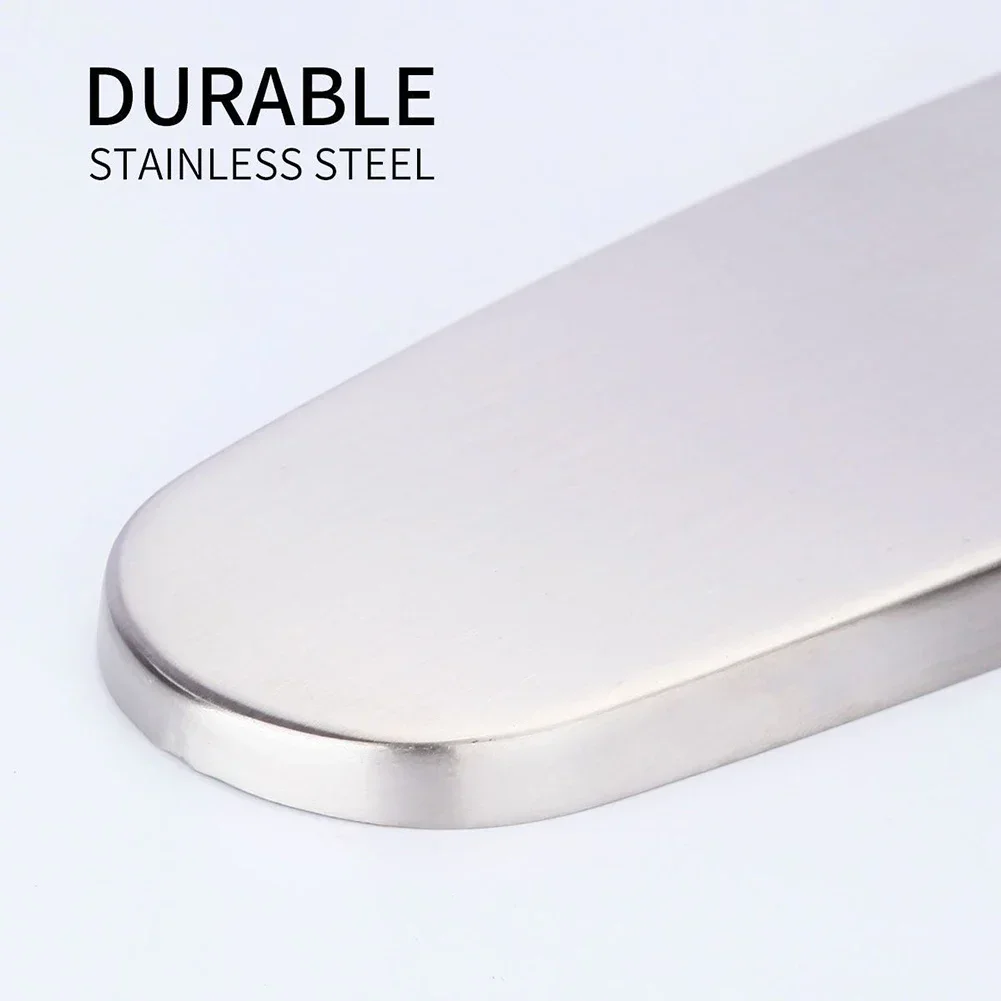 Practical High Quality Brand New Faucet Cover Plate Faucet Plate Easy Installation Stainless Steel Faucet Plate