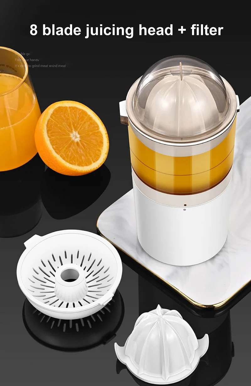 250 مللي كوب عصير كهربائي عصارة برتقال عصير ليمون USB قابلة للشحن المحمولة عصارة ضغط عصارة فواكه للمطبخ المنزل