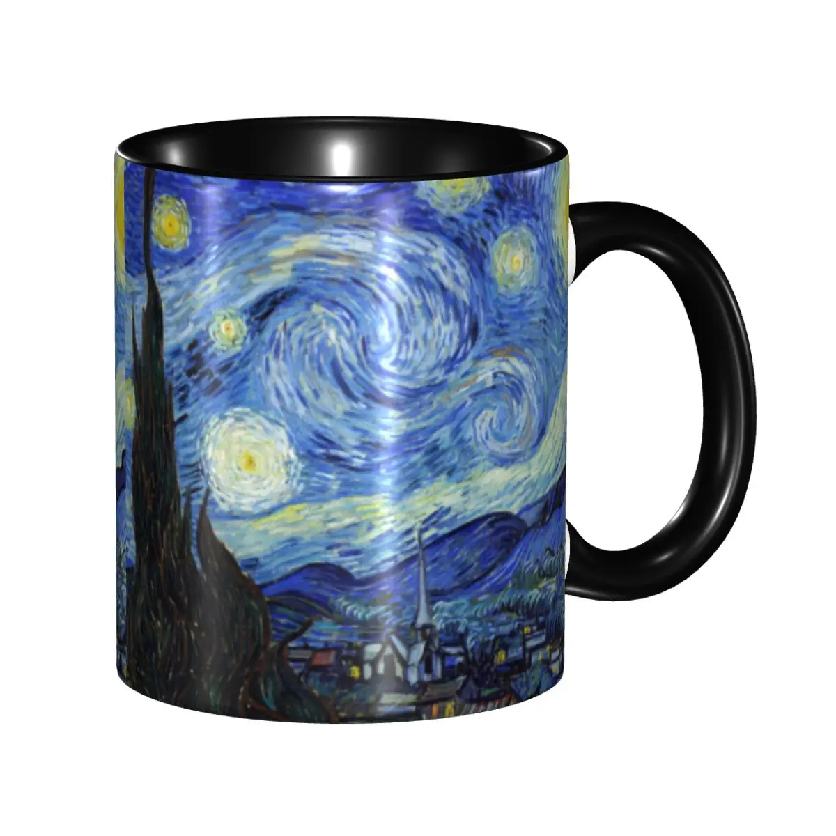 Vincent Van Gogh Starry Night Coffee Mug DIY Personalized Art Painting Ceramic Milk Tea Mug Cup