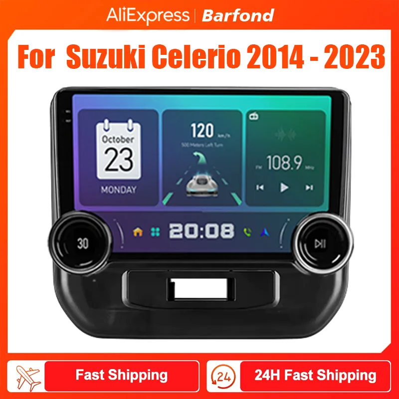 Barfond For  Suzuki Celerio 2014 - 2023  Car Radio Multimedia Video Player Navigation stereo GPS Android 2din dvd