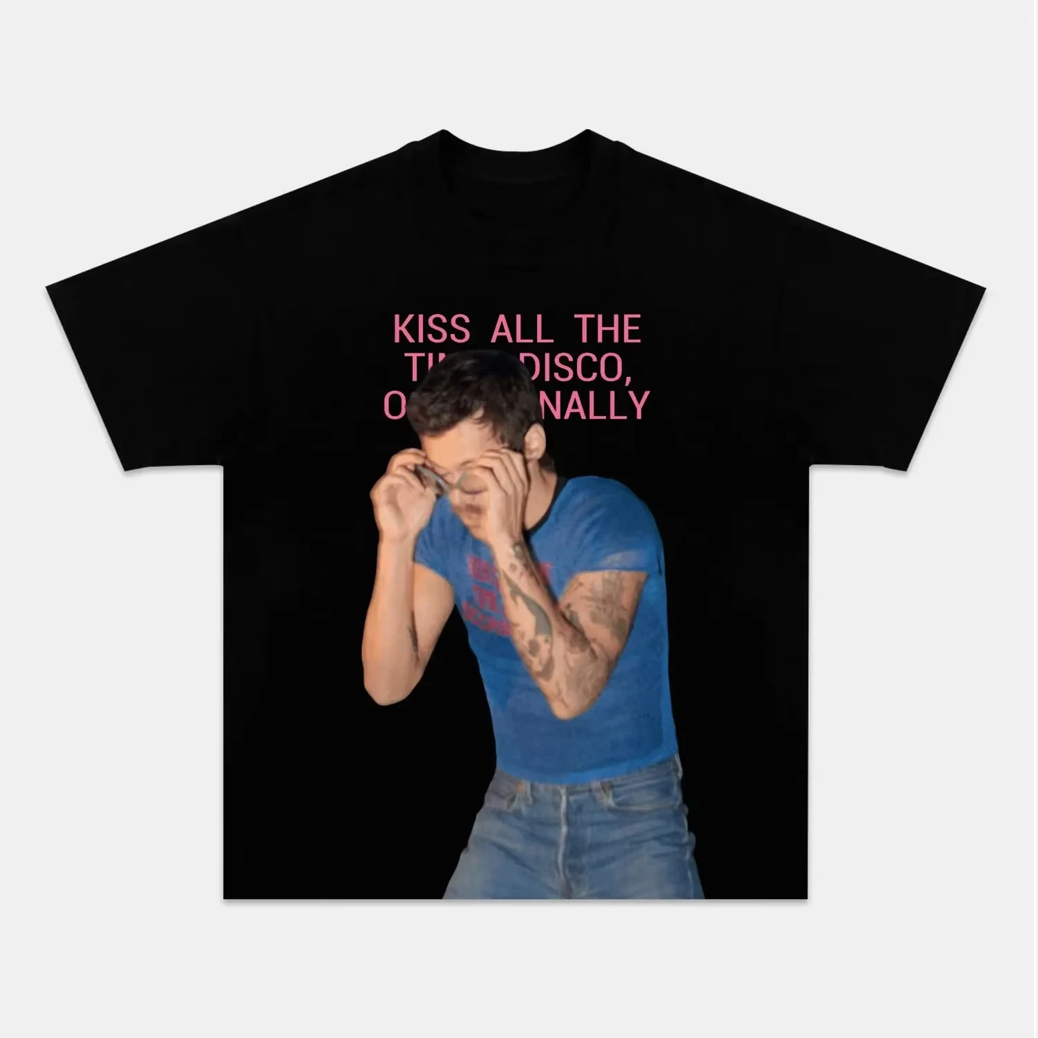 Kiss All The Time Disco Occasionally Harry Styles 2026 Album Unisex Cotton Shirt Summer O-Neck Short Sleeve Tshirt Fan Gift