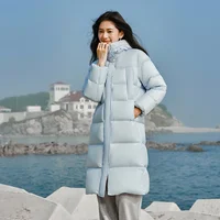 Semir Down Jacket Women Long Length Waterproof Coat 2026 Fashion Winter New Loose Hooded Coat Simple Down Jacket Woman 4