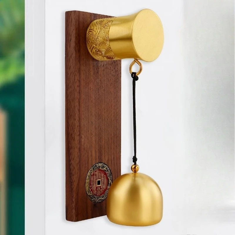 

Doorbell push door reminder, copper wind chime bell