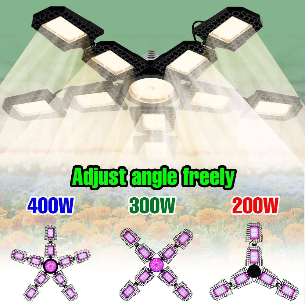 

400W LED Grow Lights Full Spectrum Cultivation Lamp For Plant Greenhouse Tent Tomato Vegetables Fill Lighting E27/E26 AC100-277V