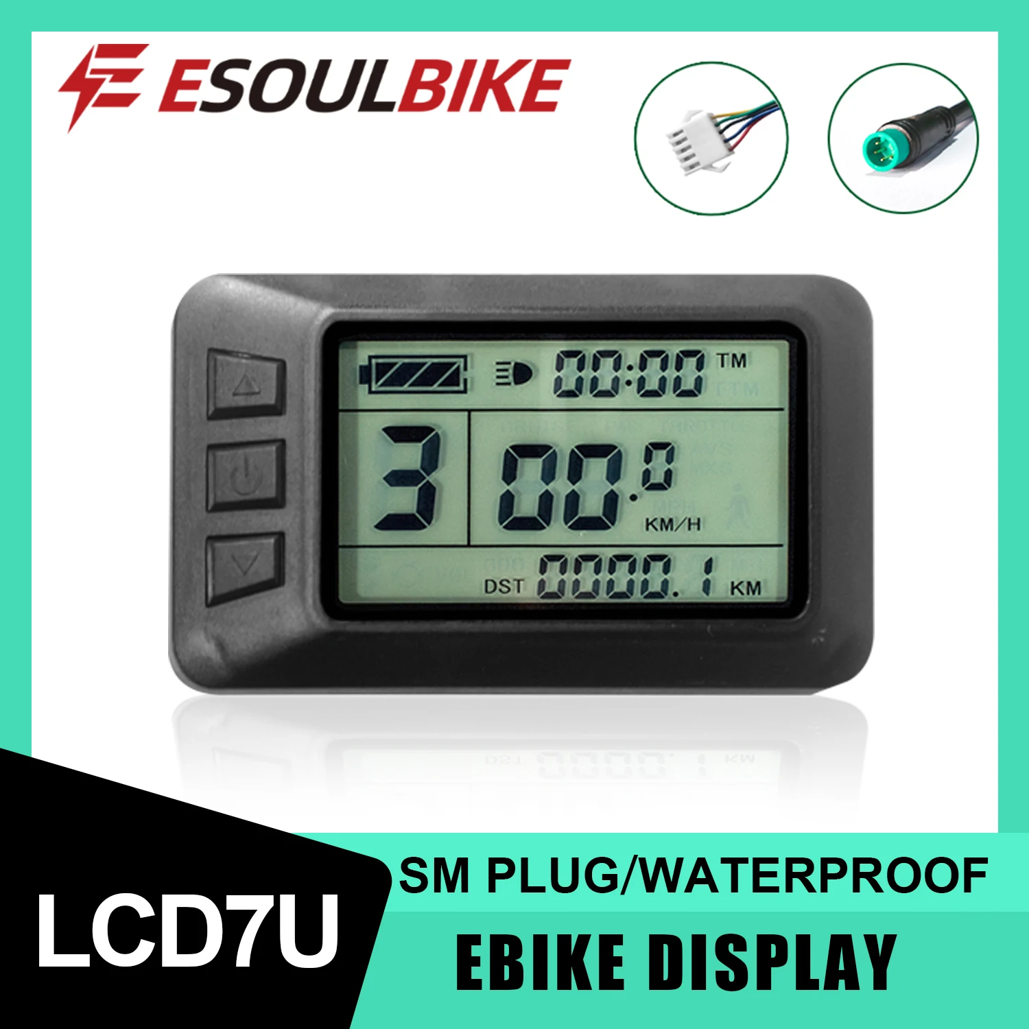 

Дисплей ESOULBIKE KT Ebike LCD7U для электровелосипедов Kuteng 24V 36V 48V, комплект для электровелосипеда.