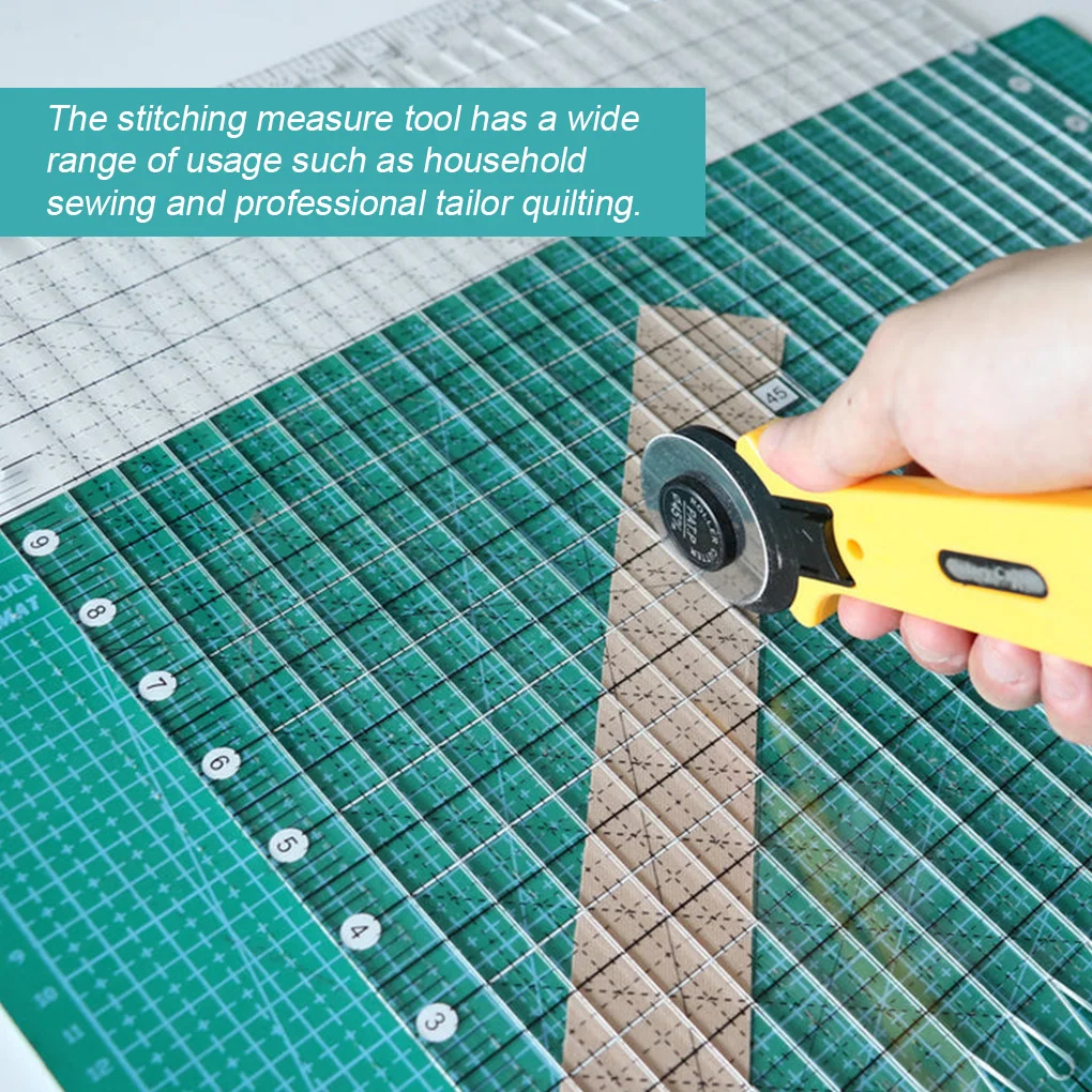 Quilt Sew Ruler Patchwork Quilting Grid Drawing Template Professional