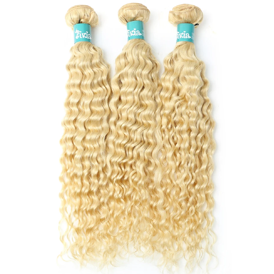 8-32 Zoll Tiefe Welle Menschliches Haar Bundles Remy Brasilianisches Haar 613 Blonde Farbige Tiefe Welle 1/3/4 Bundles Angebote menschliches Haar Verlängerung