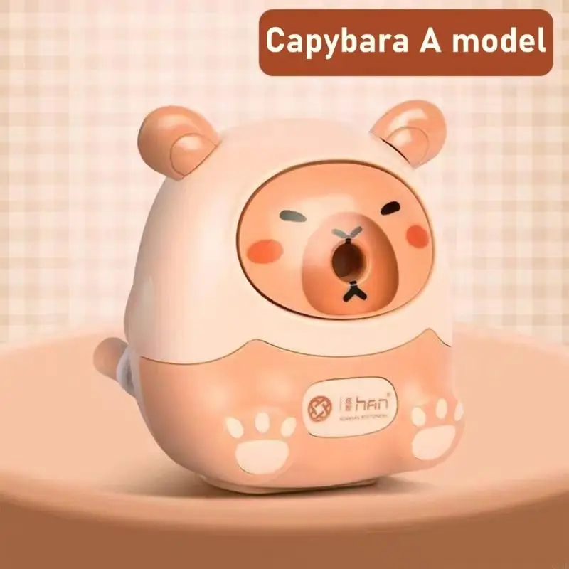 

C7AB Plastic Pencil Sharpener Cartoon Capybara Pencil Sharpener School Supplies