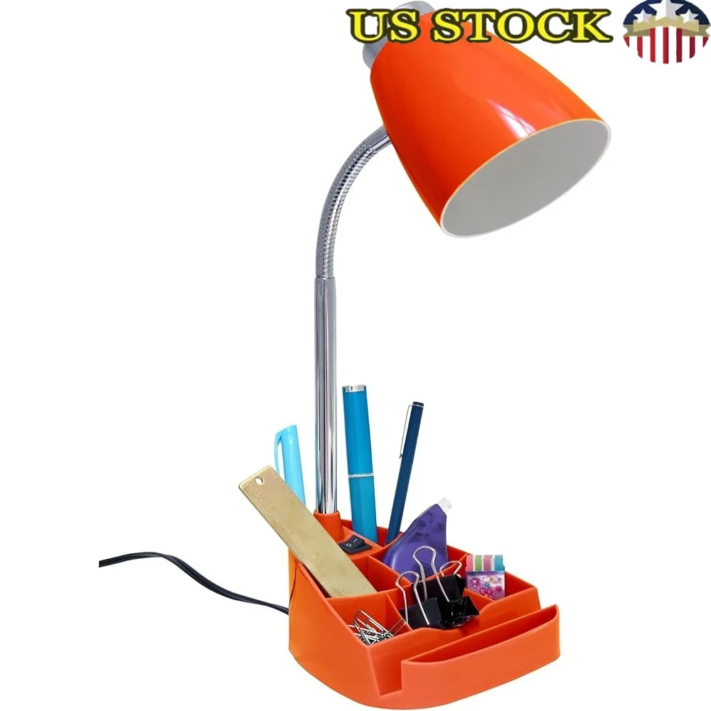 

Gooseneck Organizer Desk Lamp with iPad Tablet Stand Book Holder Modern Functional Design Convenient Switch No Assembly Required