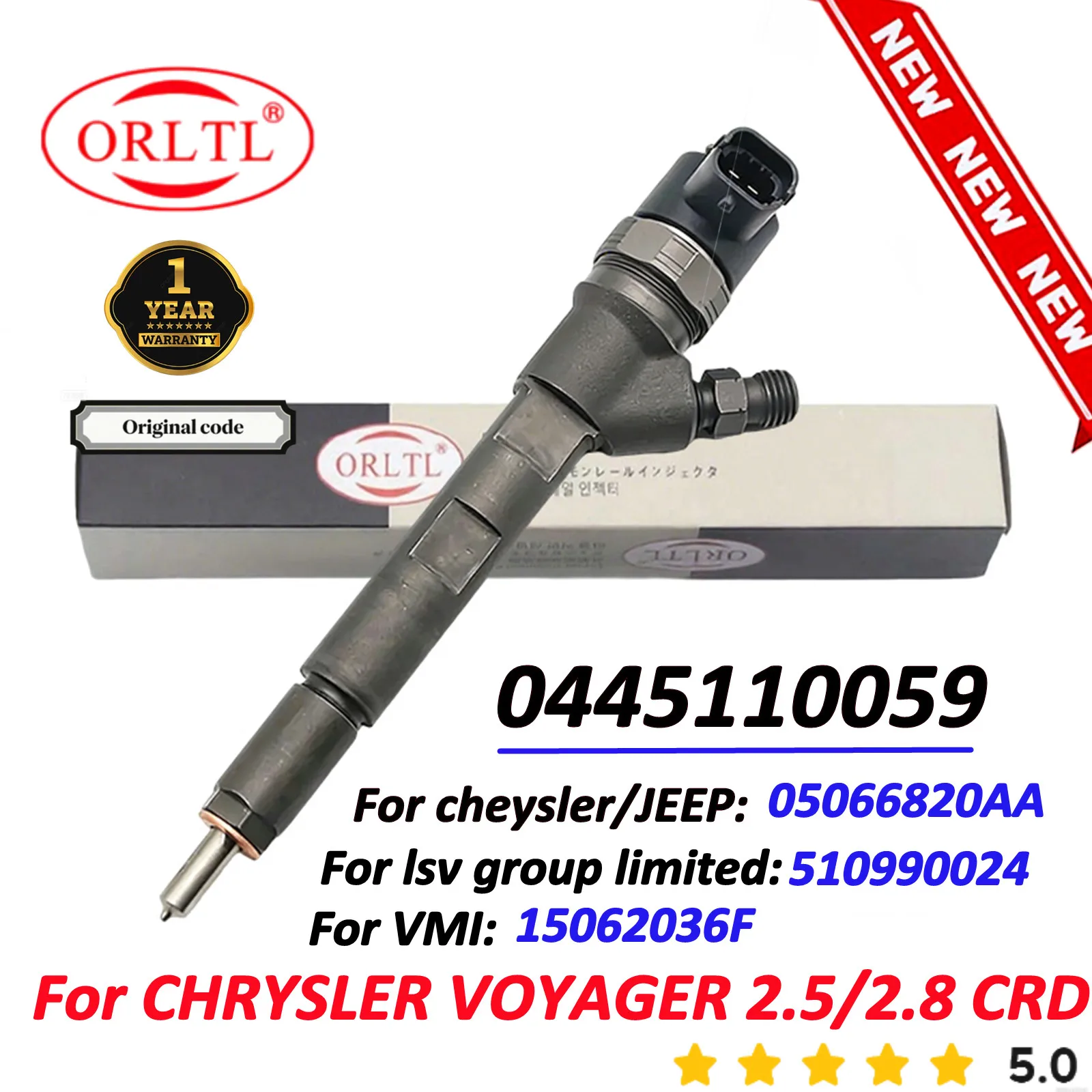 

0445110059 510990024 5066820AA 0986435149 15062036F Diesel Fuel Injector For Bosch Jeep Chrysler MK2 LDV 01-08 2.8 CRDI