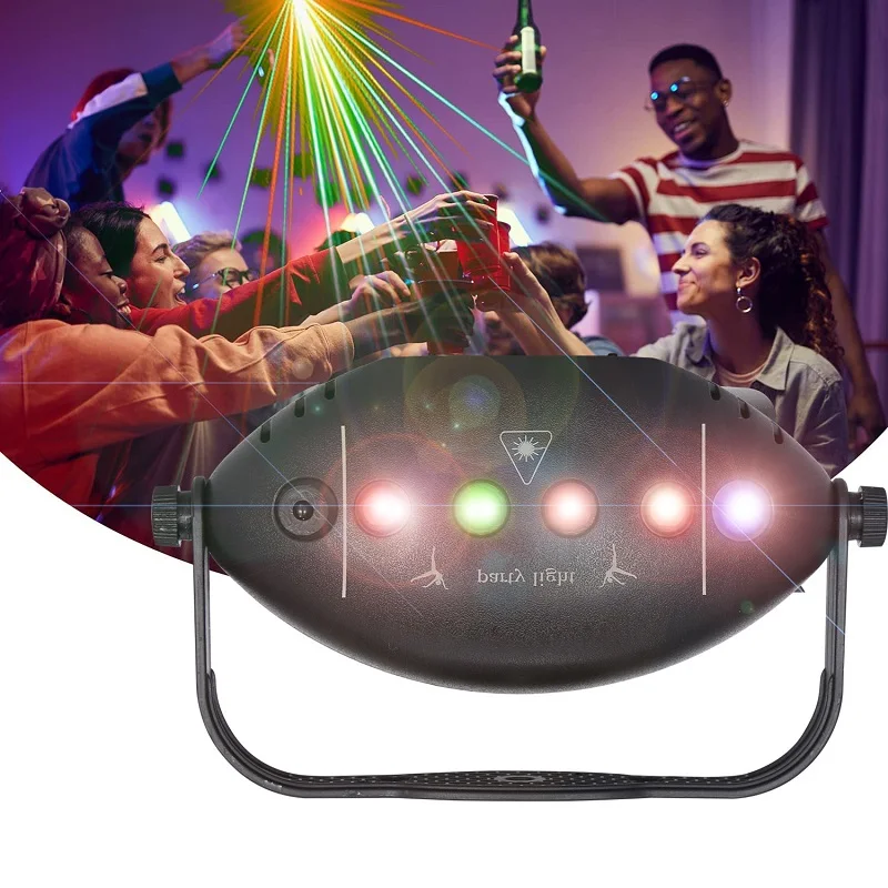 Party Light Disco Projector Light Sound Control DJ Stage Effect Strobe Indoor Birthday Bar Club Christmas Wedding Home Decoratio