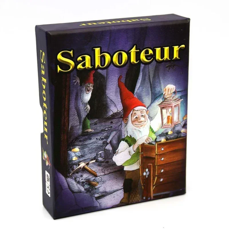 Saboteur:Dwarves dig,sabotage&scheme!Strategic partygamewith hidden roles.Perfect forfamilies/groups seeking thrilling rivalries