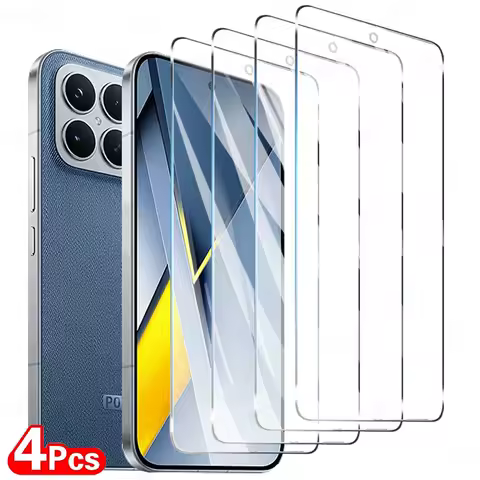 4PCS Screen Protector For POCO F8 Ultra M7 X7 F7 F6 X6 F5 M6 Pro C75 C65 M5S X3 X5 Pro 5G X4 F4 GT NFC M5 C40 M4 Tempered Glass