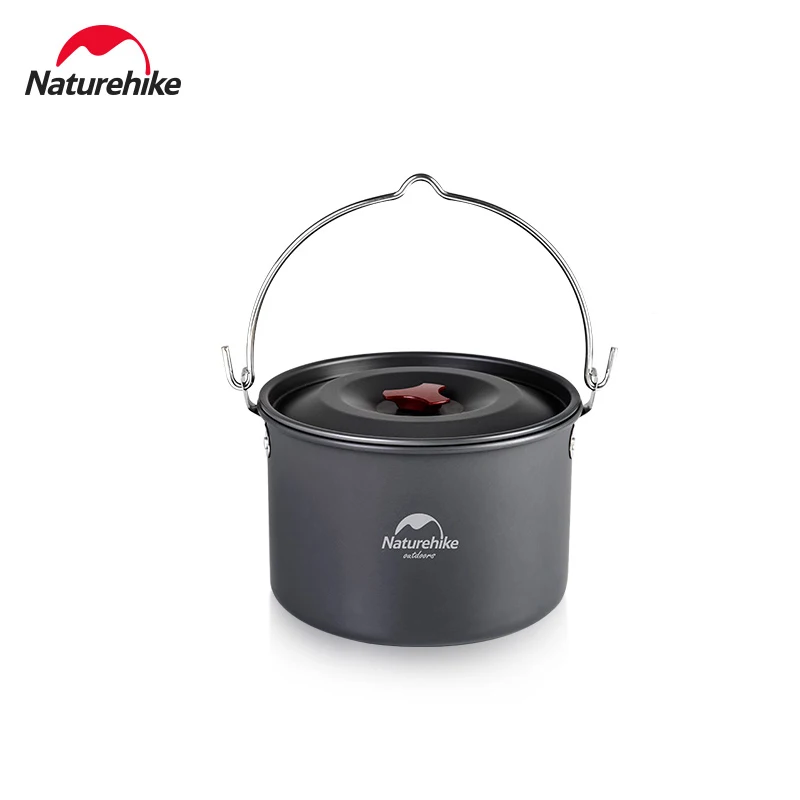 

Naturehike Camping Pot 4-6 Person Hanging Cookware Pot Outdoor Camping Picnic Campfire Pot Picnic Tableware Ultralight Aluminum