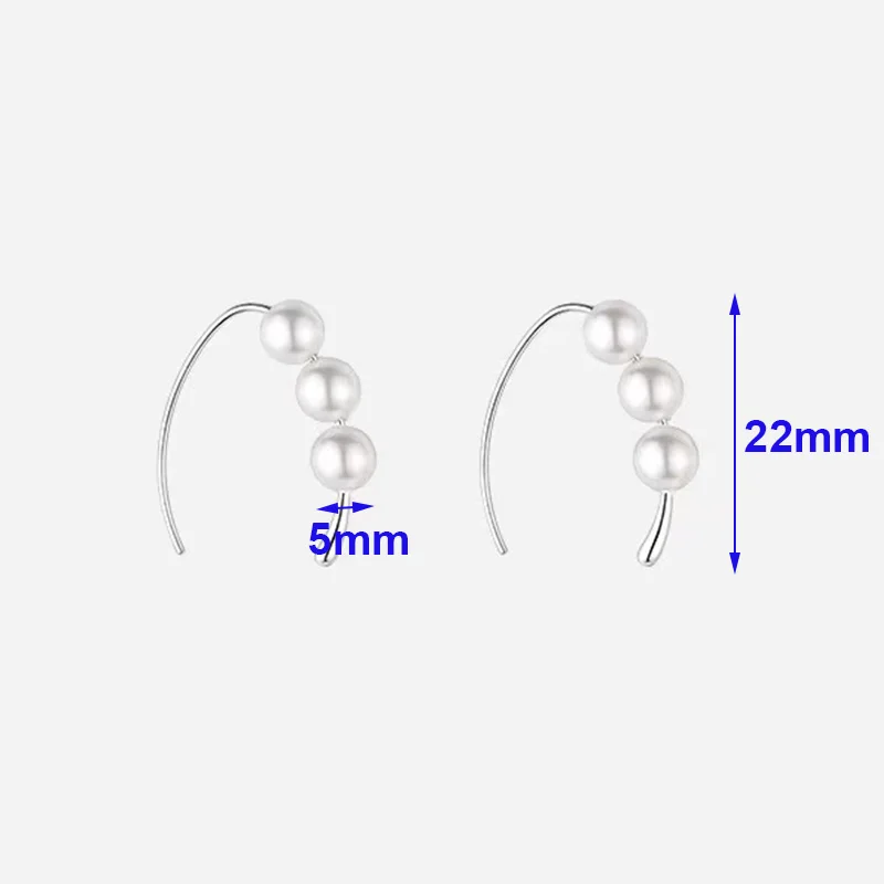 925 Sterling Silver Pearl Hook Light Luxury Stud Earrings For Women Party Classic Fine Jewelry Elegant Advanced Accessories