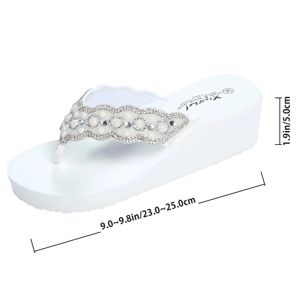 Sandal mutiara sandal wanita sandal anti-selip musim panas bahan sol pantai: Eva atas buatan Pu luar ruangan