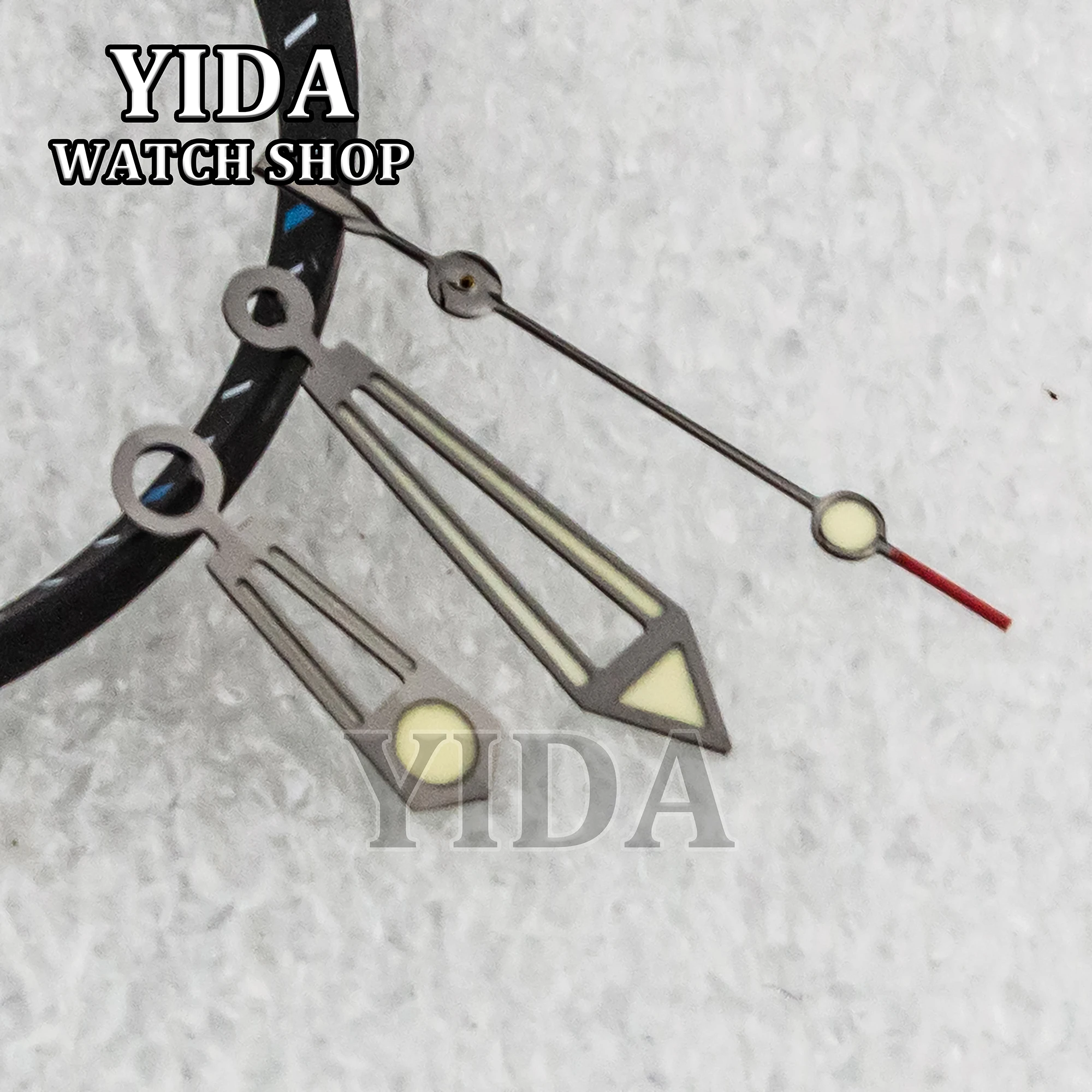 Modified Watch Hands Pointers Green Luminous Needles Silver White Blue Accessories for Seamaster 300 NH35NH36 Automatic Movement