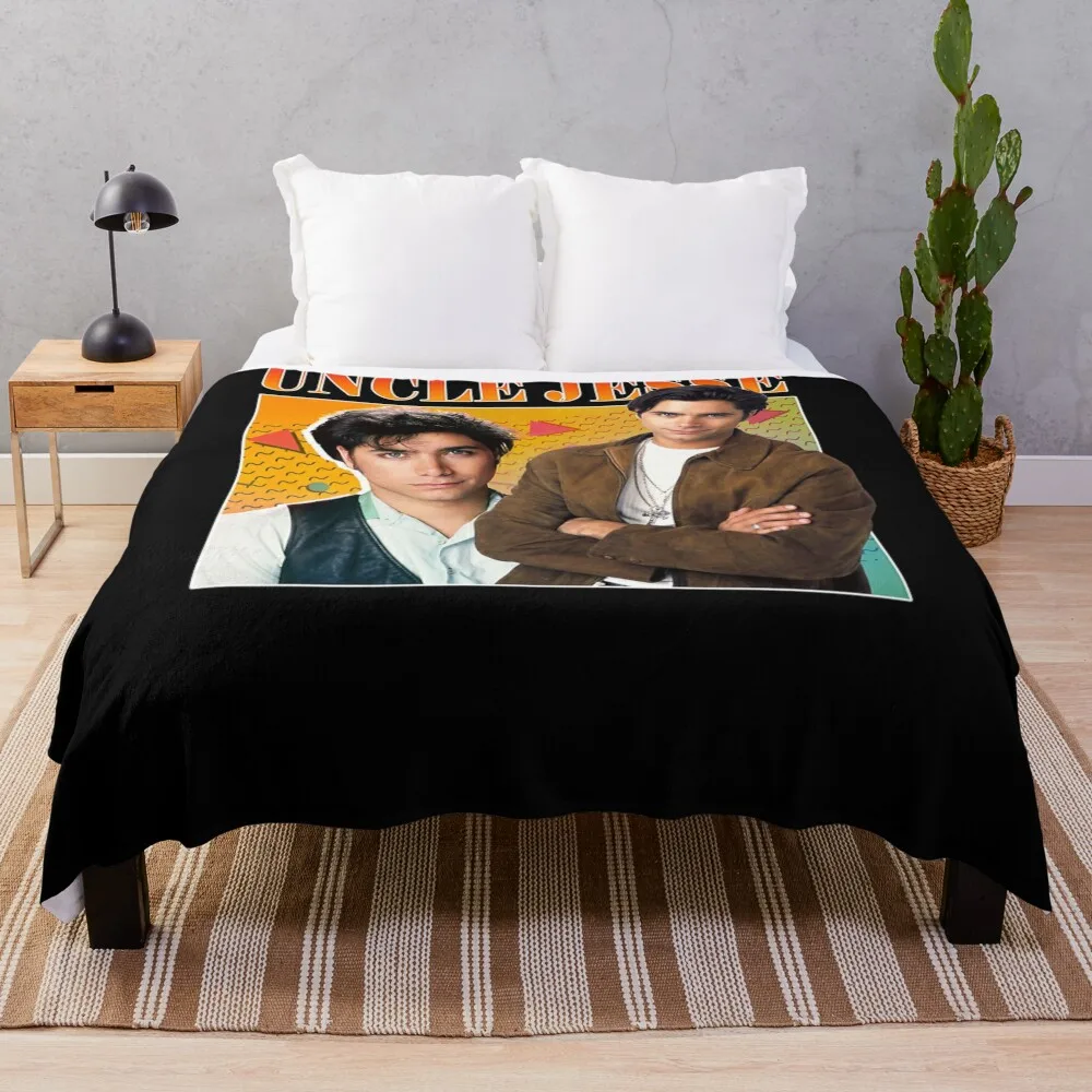 Uncle Jesse Tribute Tee Throw Blanket Multi-Purpose Cute blankets ands Flannel Blankets