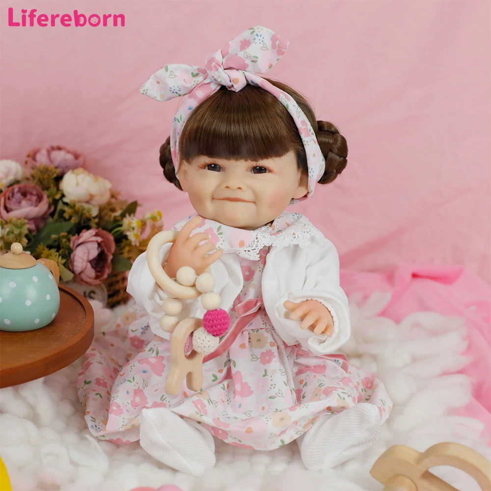 

Lifelike Reborn Dolls Realistic Full Silicone Baby Vinyl 48CM Newborn Girl Doll Cute Smiling Princess Toddler Toy Gifts