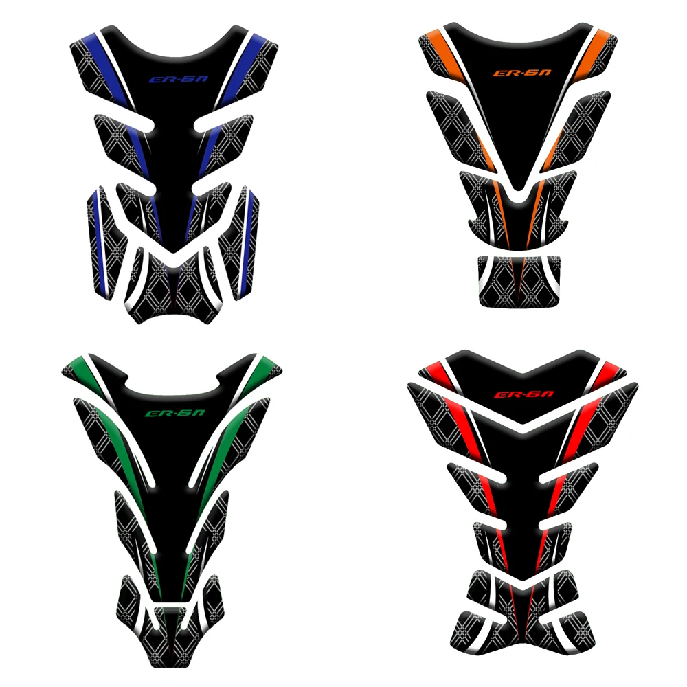 Motorcycle Stickers Tank Pad Sticker Protector Decals Case Carbon-look for Kawasaki ER6N ER-6N Tankpad