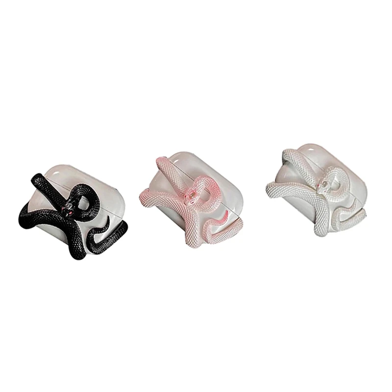 Snake-Shaped Earphone Protective Case Anti-Drop And Scratch-Resistant Hollow Design Resin Earphone Case