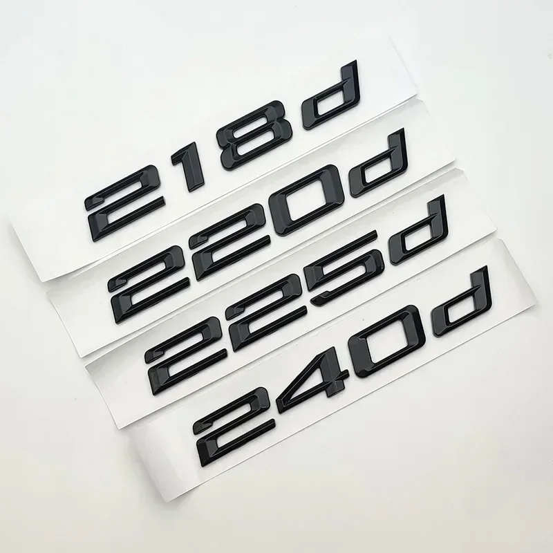 3d ABS Black Logo 216d 218d 220d 225d 228d 230d 235d 240d Emblem Letters Sticker Car Trunk Badge For BMW F45 F22 F46 Accessories