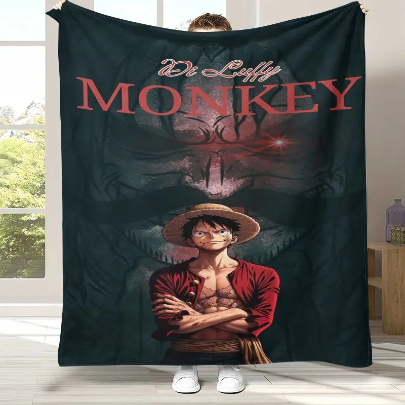 Anime Zoro One P-Piece Straw Hat Pirates Soft Flannel Throw Blanket,Cozy Warm Blanket for Bed,Sofa,Living Room,Picnic,Camping