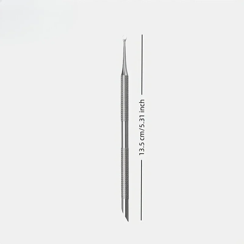 2-teiliges multifunktionales Nagelwerkzeug-Set | Professioneller Nagelhautentferner, doppelseitige Nagelfeile zum Entfernen von abgestorbener Haut und Nagelhaut – Detail 8