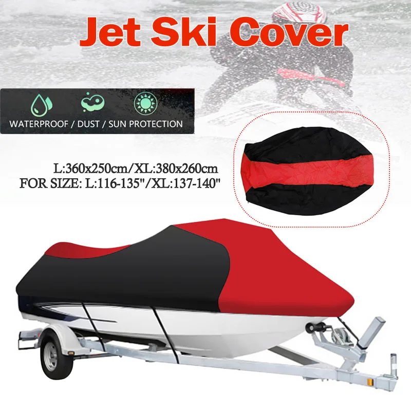 

Jet Ski Cover Boat Cover L/XL 600D Waterproof Watercraft Motor Boat Cover For Yamaha WaveRunner EXR VX Cruiser For Sea Doo GTI