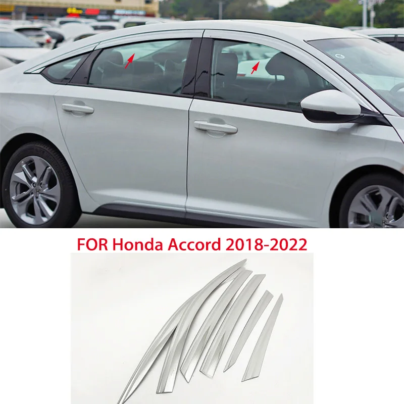 

Car accessories FIT FOR Honda Accord 2018-2022 ABS chrome waterproof Door Window Visor Vent Shades Sun Rain Guard