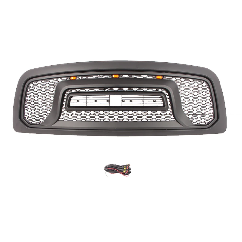 Replacement Mesh Grille+Shell+Amber LED Fit for 2010-2019 dodges RAM 2500