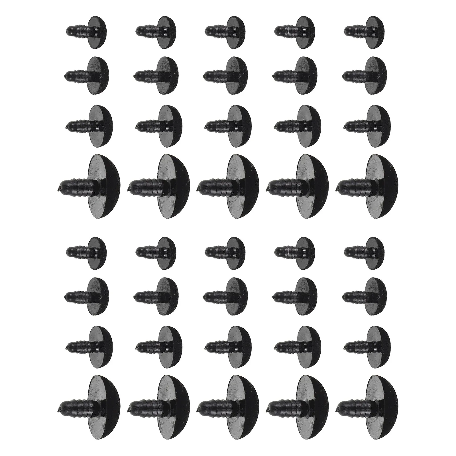 40 Stück schwarze ovale Sicherheitsnasen aus Kunststoff, simulierte Einsätze für handgefertigte Häkeltiere, Bastelbedarf, ovale Spielzeugnasen zum Selbermachen