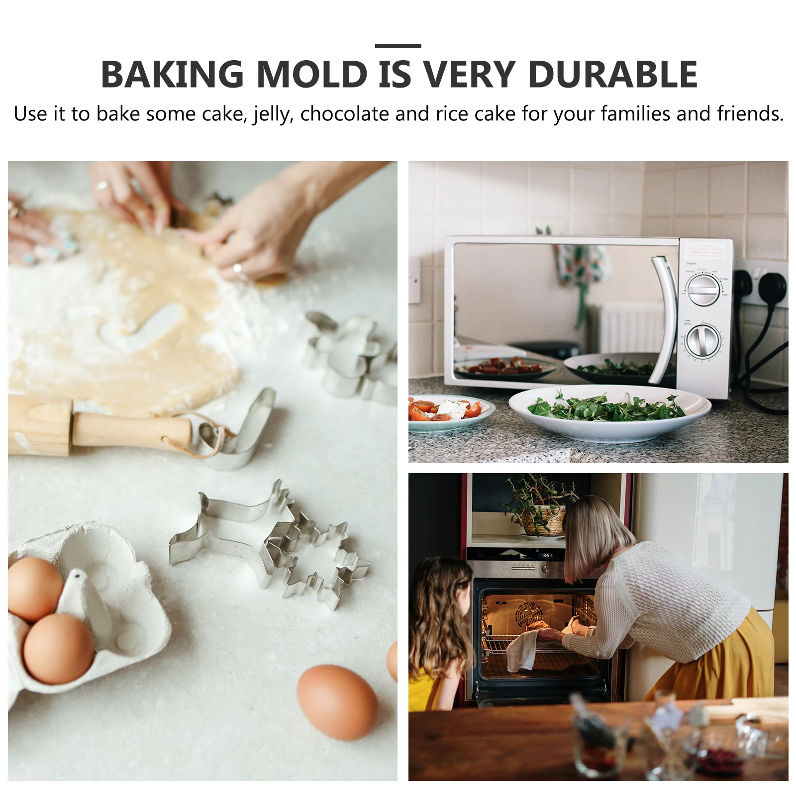 

3 Pcs Rugby Balls Molds Premium ABS Material Non Stick Easy Demould Baking Cake Jelly Chocolate Kitchen Supplies Tools