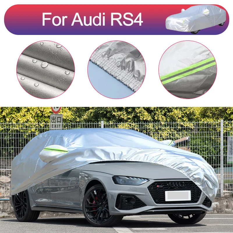 

For Audi RS4 Outdoor Protection Full Car Covers Snow Cover Sunshade Waterproof Dustproof Exterior Car Accessories