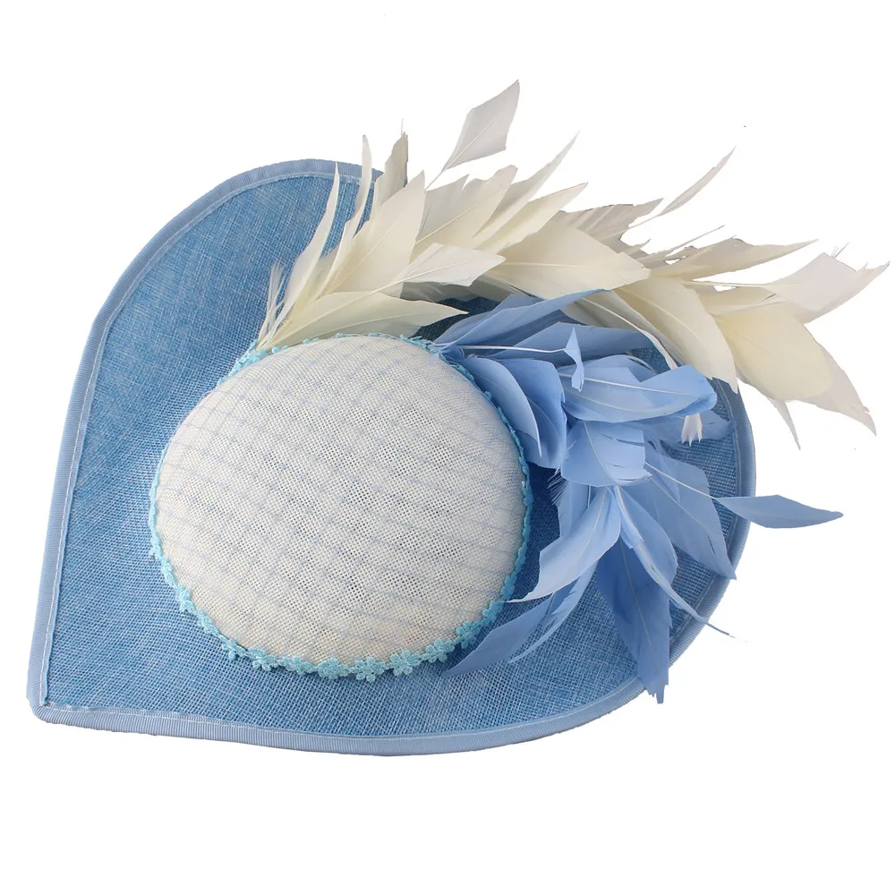 Fascinator różowe pióra kapelusze damskie eleganckie spinki do włosów Kentucky Derby imprezowa, koktajlowa akcesoria do włosów