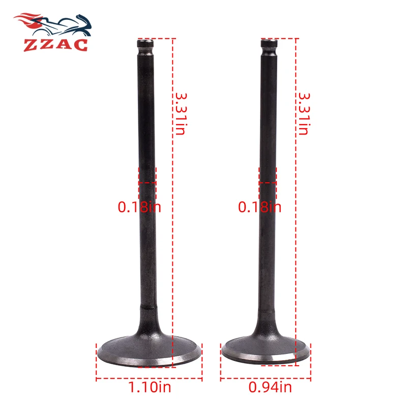 4.5mm Motorcycle Intake and Exhaust Stem Valves for Honda AX-1 1988-1990 NX250 Dominator  1988-1996 14721-KW3-000 14711-KW3-000