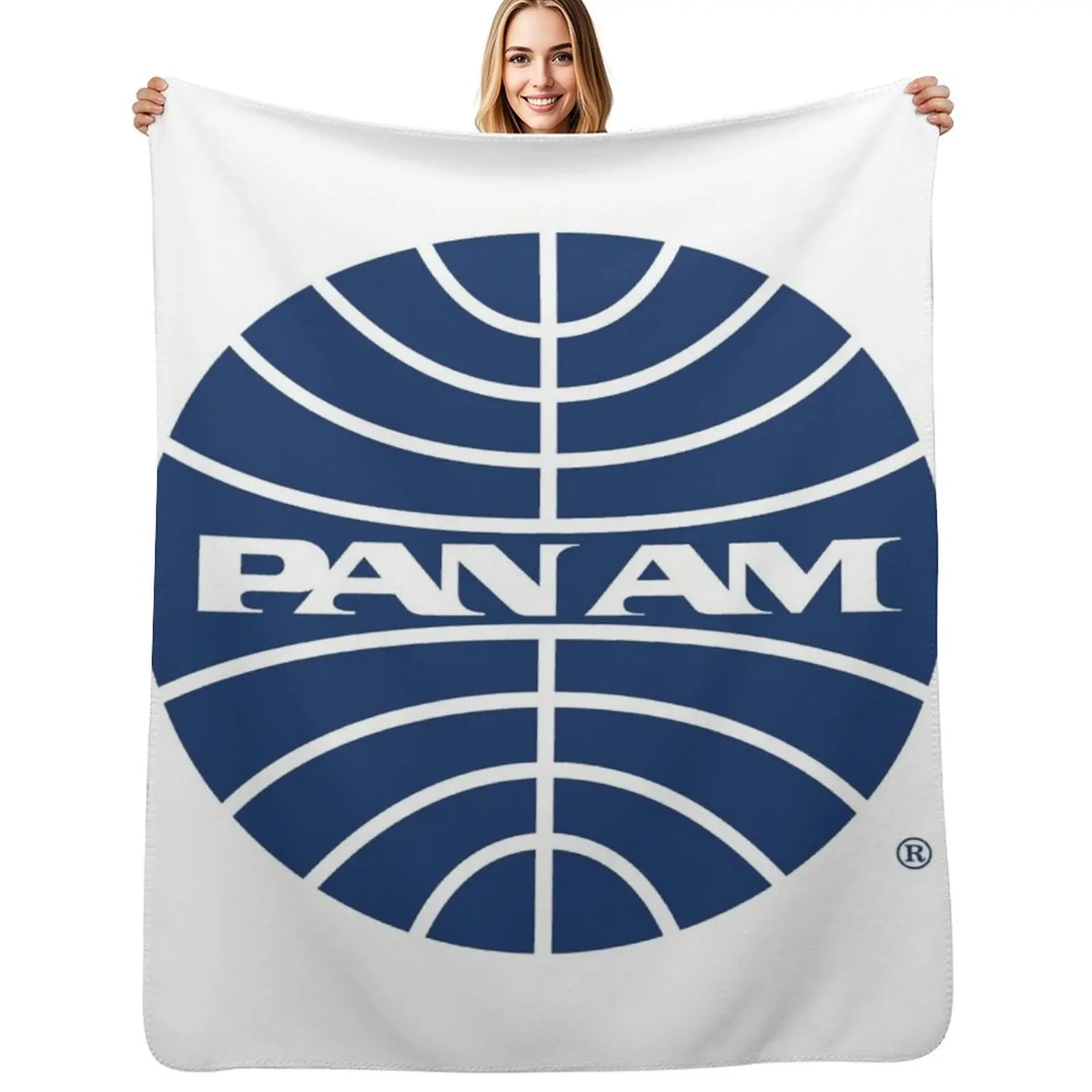 

Pan Am Mid 1950s Globe Inverted Throw Blanket Decoratives Flannel cosplay anime Blankets