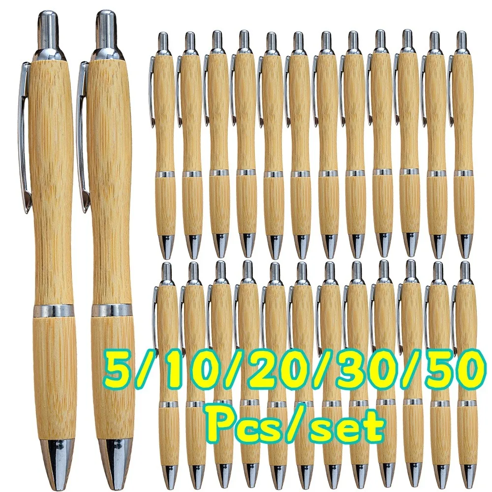 

5-100pcs Bullet Type 1.0 Bamboo Stylus Ballpoint PenCreative Gourd Pen for Advertising Promotion Gifts