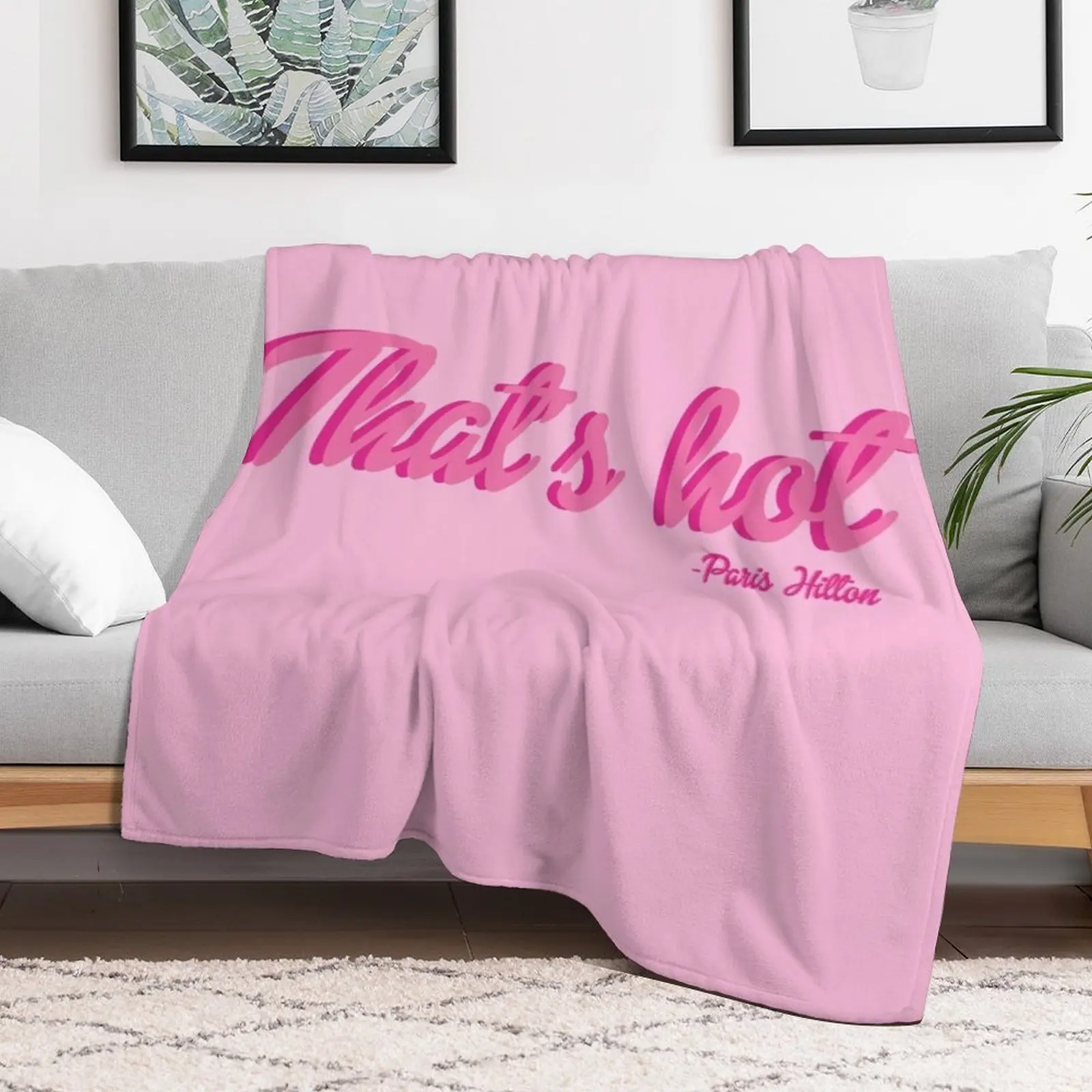 That's Hot Paris Hilton Text Print Throw Blanket Decorative Sofas manga bed plaid Blankets