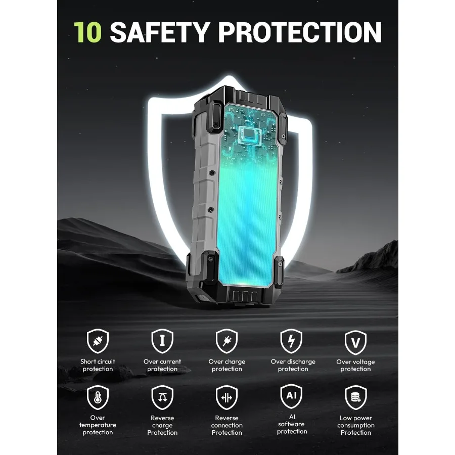 المحمولة 3000A الانتقال كاتب 12 فولت بطارية السيارة الانتقال كاتب مع 100 واط اتجاهين FastCharging LED عرض المدمجة البلوز كاتب Batte