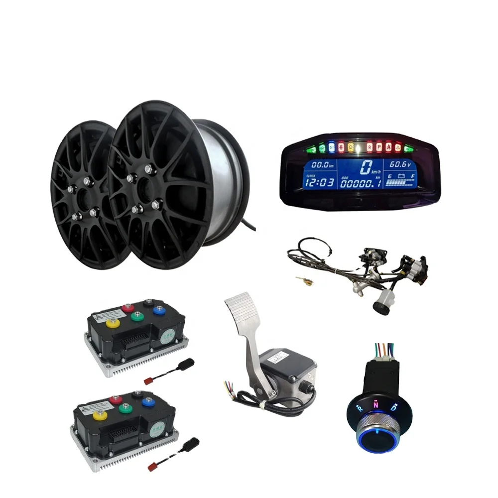 

12inch 5000W 72V 90kph Dual Hub Motor Electric Car Conversion Kit for Electric ATV Car